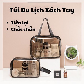 Set 3 Túi Nhựa Trong Suốt Travel Đựng Đồ Đa Năng ,Đựng Mỹ Phẩm,Đồ Dùng Cá Nhân - Mang Theo Tiện Lợi