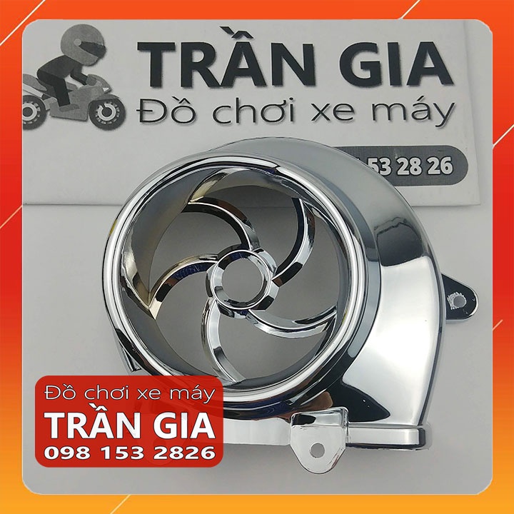 Ốp che quạt gió xe Vision đời đầu 2011-2012-2013 bảo vệ két nước xi inox crom- phụ kiện trang trí
