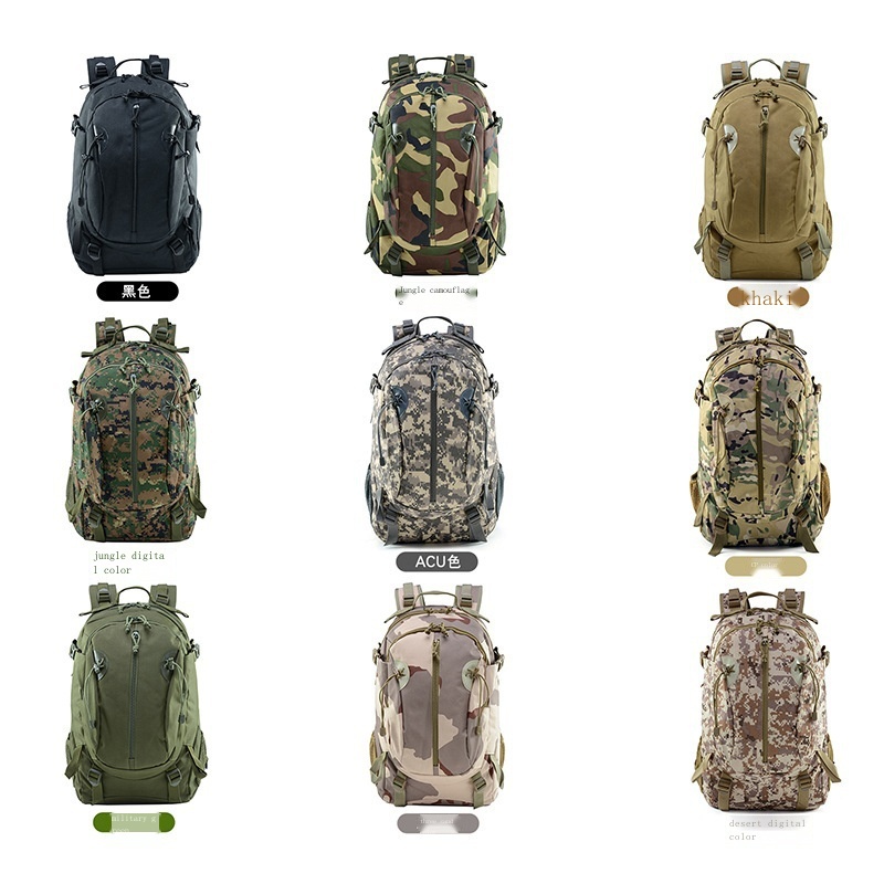 Balo Thể Thao Bằng Vải Oxford Chống Nước Họa Tiết Rằn Ri Phong Cách Quân Đội Cho Nam Lưng