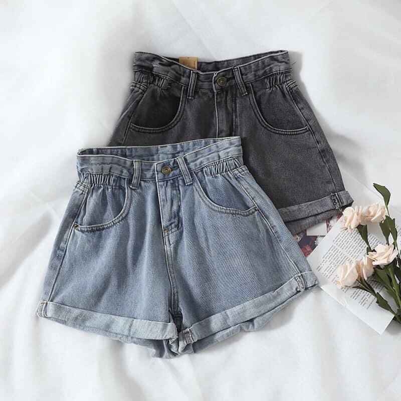 [SẴN] QUẦN SHORT JEAN LƯNG CAO ỐNG RỘNG