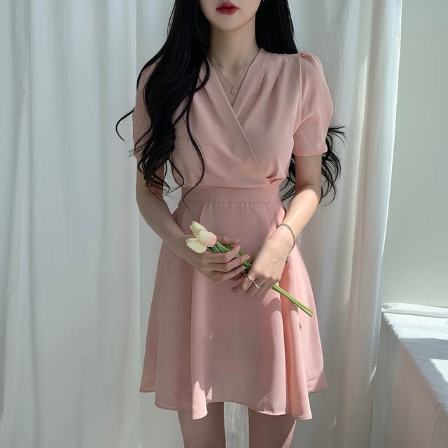 ĐẦM VOAN VINTAGE EO CHUN THẮT NƠ LƯNG ( CÓ SẴN )