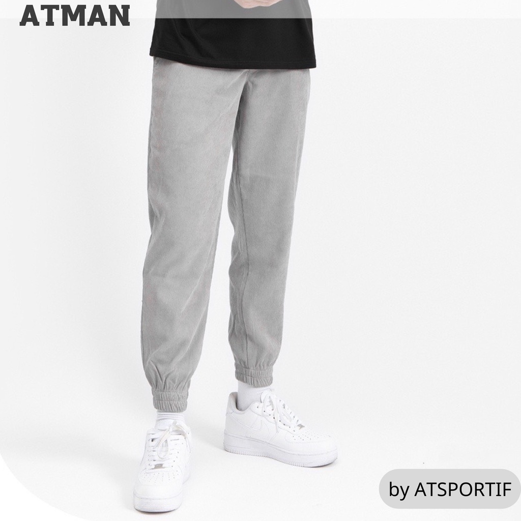 Quần dài nhung tăm ATMAN, kiểu dáng JOGGER thể thao mạnh mẽ, năng động, full 5 màu