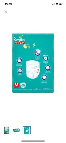 Tã quần pampers M60