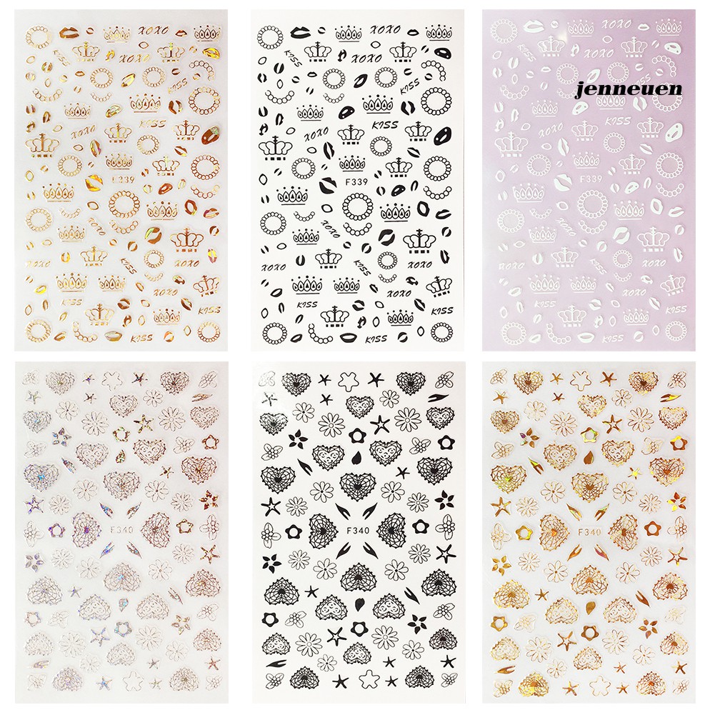 [Hàng mới về] Nhãn dán trang trí móng tay nhiều họa tiết xinh xắn