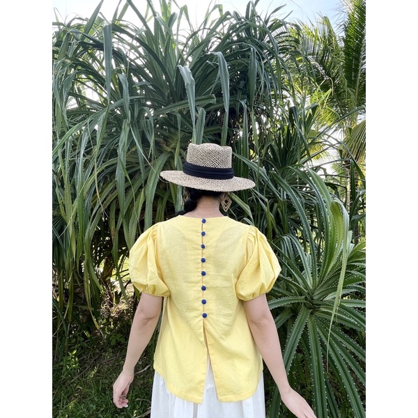 Áo tay phồng Linen