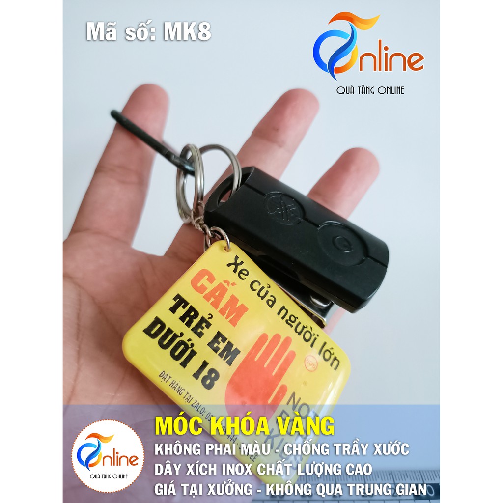 (MK8) Móc khóa vàng XE CỦA NGƯỜI LỚN - Móc Khóa in hình Hot Trend siêu Cute và Dễ thương - Giá rẻ tại xưởng