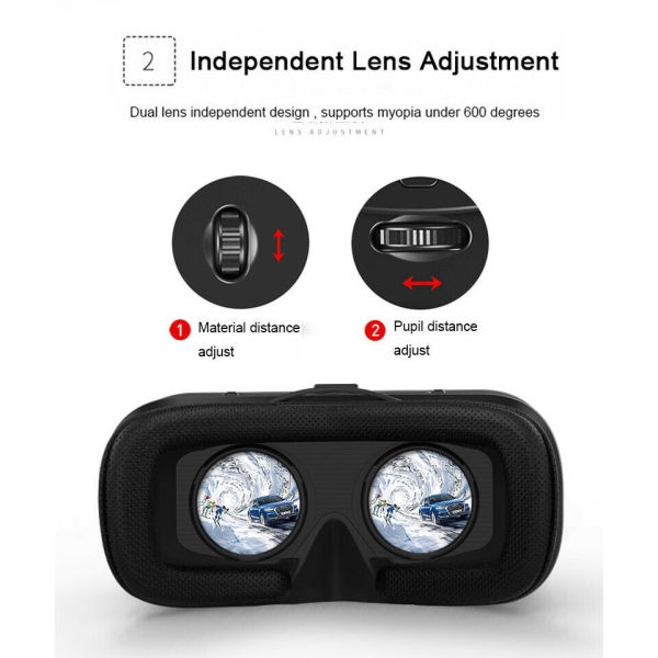 3D Glasses Virtual Reality Headset VR Box Goggles for Android iPhone Samsung