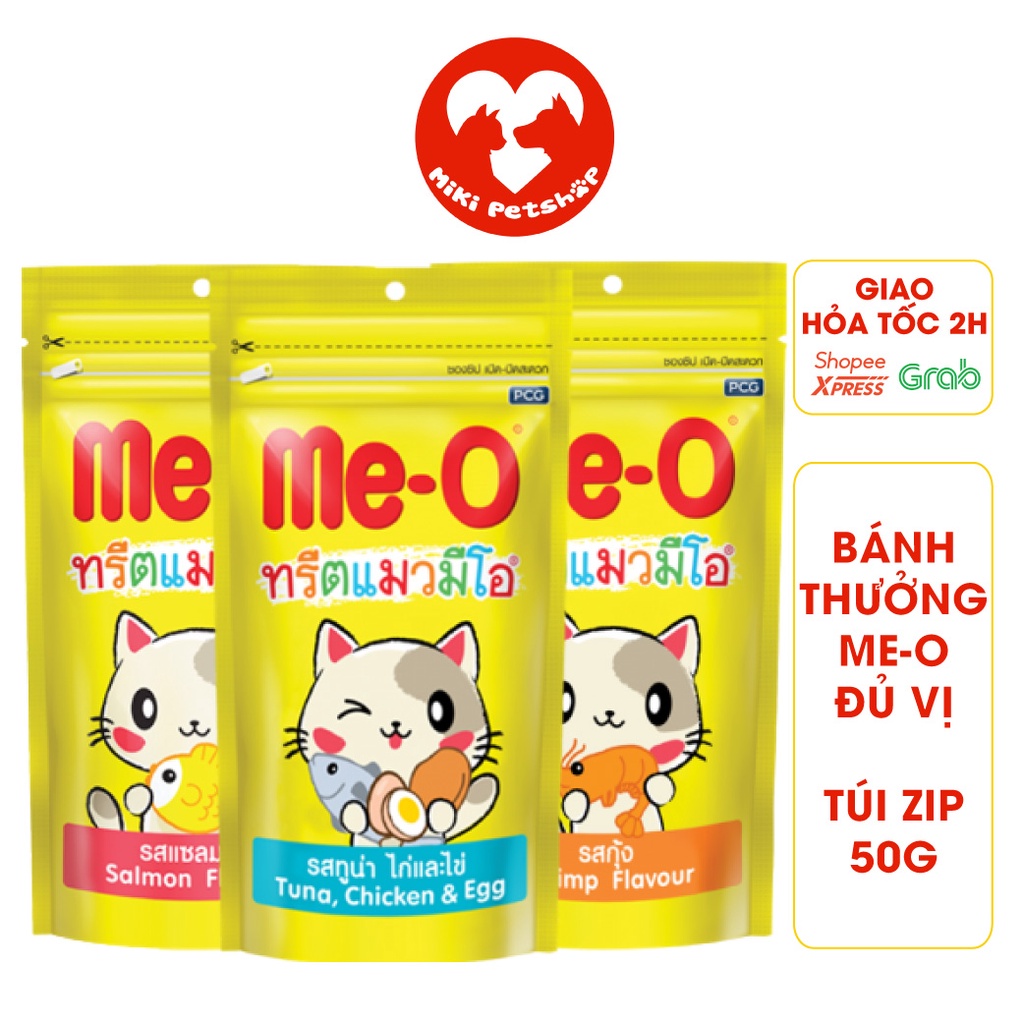 Bánh Thưởng Cho Mèo Bánh Thưởng Me-O 50G Đủ Vị - Miki Petshop