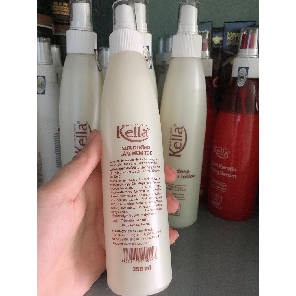 Xịt dưỡng làm mềm tóc Kella Hair Deep Moisture Lotion 250ml
