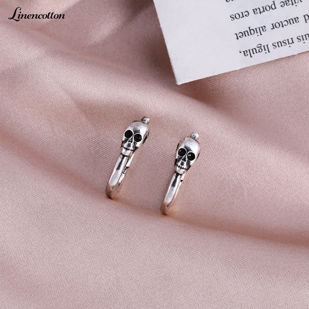 Khuyên Tai Tròn Hình Đầu Lâu Cá Tính