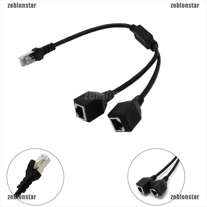 ❤star Bộ chia dây cáp mạng LAN RJ45 1 đầu dương sang 2 đầu âm ▲▲ | BigBuy360 - bigbuy360.vn