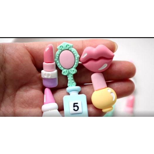 {Set theo hình 2} STICKER PHỤ KIỆN DIY 3D DÁN ỐP ĐIỆN THỌAI BÌNH NƯỚC KẸP TÓC