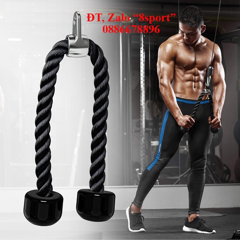Dây thừng kéo xô dùng cho các bài tập ngực, tay trước, tay sau
