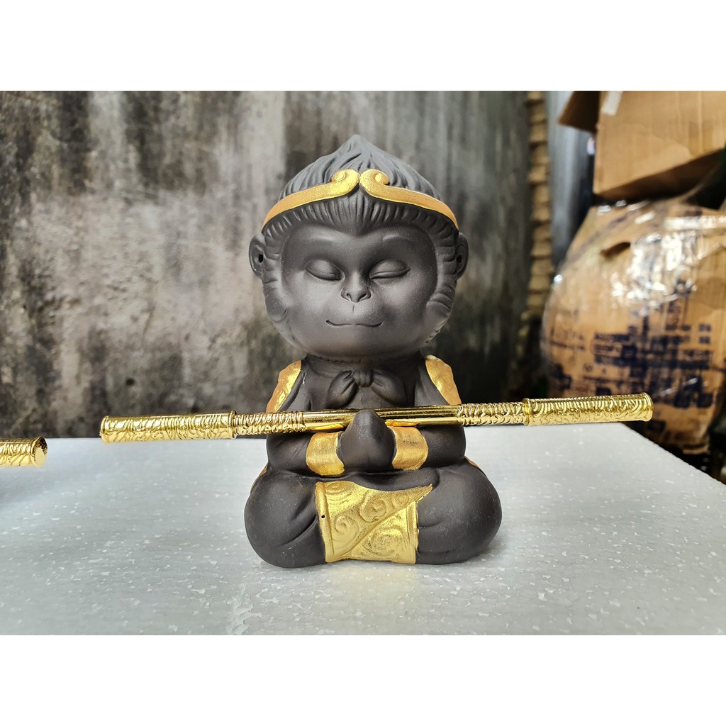 Tượng tôn ngộ không trang trí bể cá PKCC