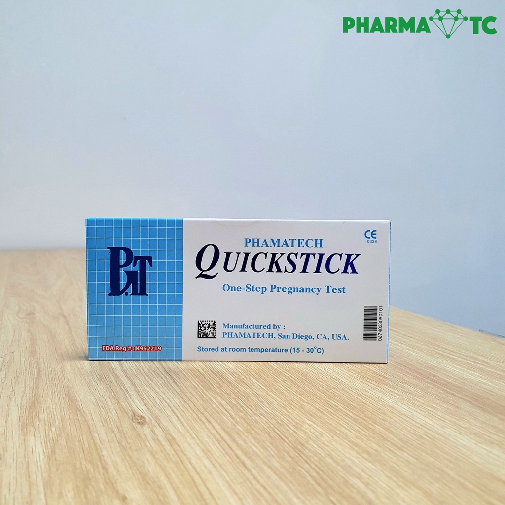 Que thử thai Quickstick, thử thai nhanh, chính xác, phát hiện HCG nước tiểu - Hộp 1 que - PharmaOTC