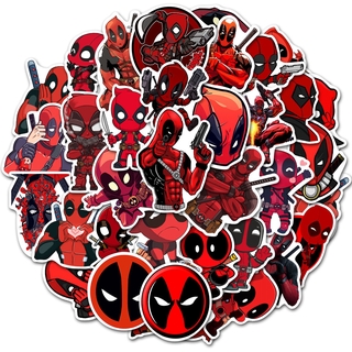 Bộ 35 Nhãn Dán Họa Tiết Siêu Anh Hùng Marvel Trang Trí Xe Ô Tô / Vali