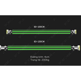 Xà đơn gắn cửa 60-100 mút xanh loại mới tải trọng 200kg -Xà đơn treo tường điều chỉnh 2019 60-100cm