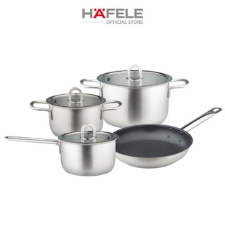Bộ Nồi Bếp Từ Inox 304 HAFELE (3 Nồi 1 Chảo) - 531.08.040