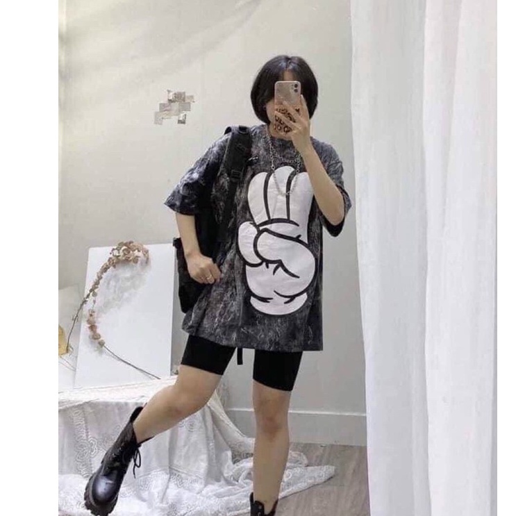 Áo thun tay lỡ form rộng loang xám chất thun cotton 4 chiều về nhiều mẫu