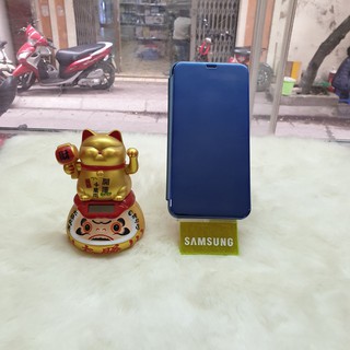 Bao Da Clear View Cover Standing Samsung A8 2018