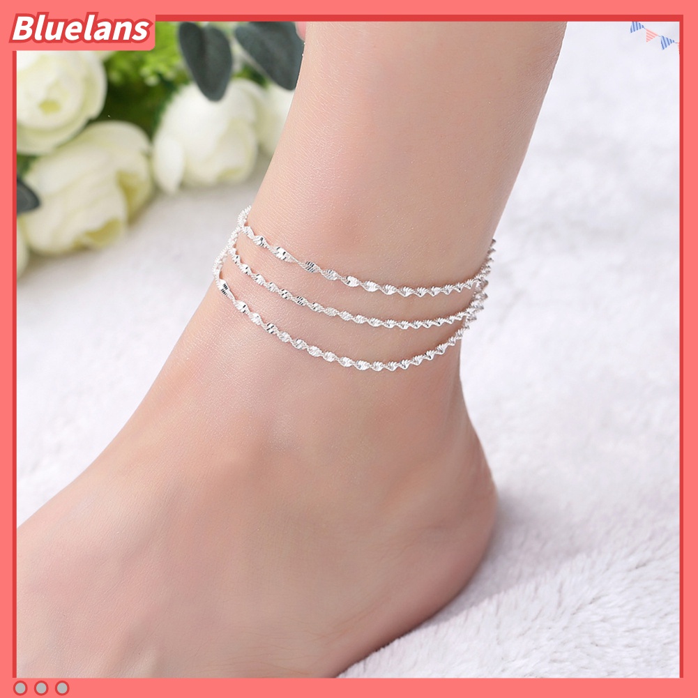 Lắc chân 3 lớp bằng hợp kim thời trang đơn giản cá tính