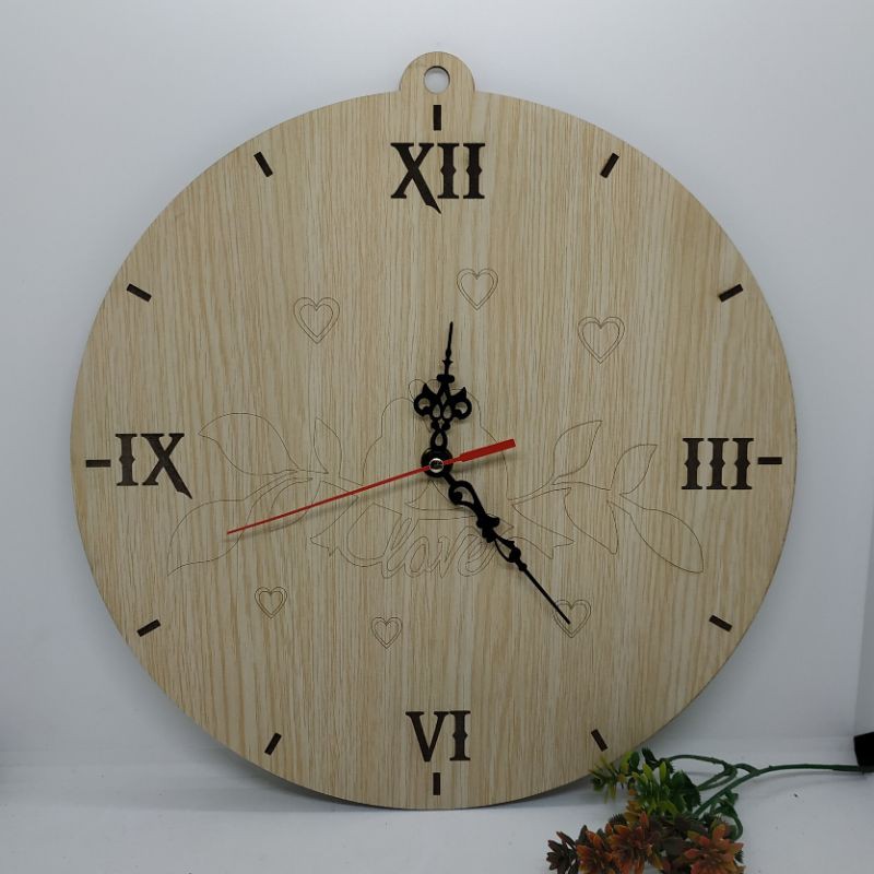 Đồng Hồ Gỗ Treo Tường - Khắc Tên Theo Yêu Cầu