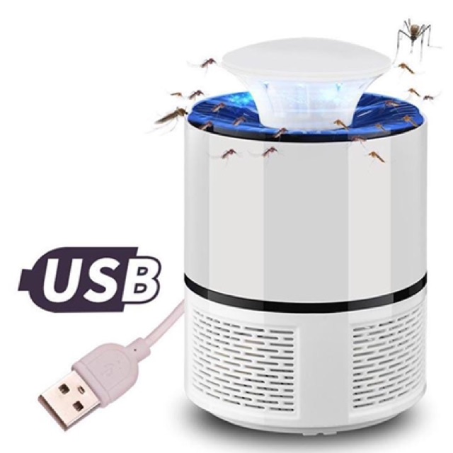 Đèn Bắt Muỗi Thông Minh Hình Trụ Đầu Cắm USB