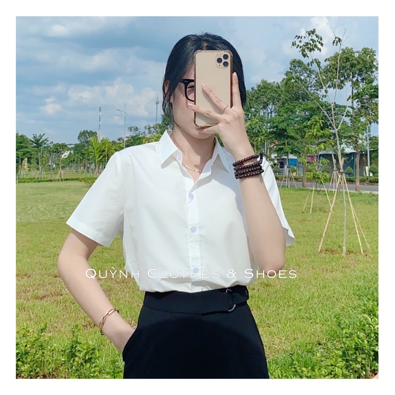 Áo sơ mi nữ, sơ mi trắng nữ tay ngắn, sơ mi học sinh đẹp vnxk size S M L