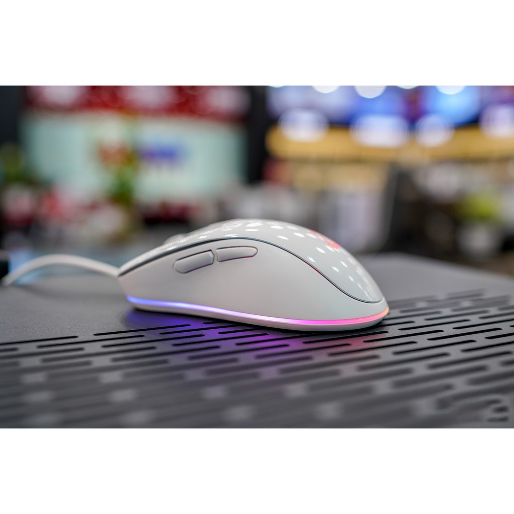 Chuột Gaming DAREU EM908 QUEEN Pink - Arctic White - Black RGB - Hàng Chính Hãng