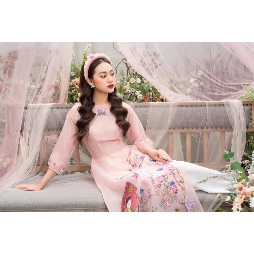 Áo dài cách tân ⚡️Hàng Cao Cấp⚡️ tơ óng tiểu thư - Tây Phương