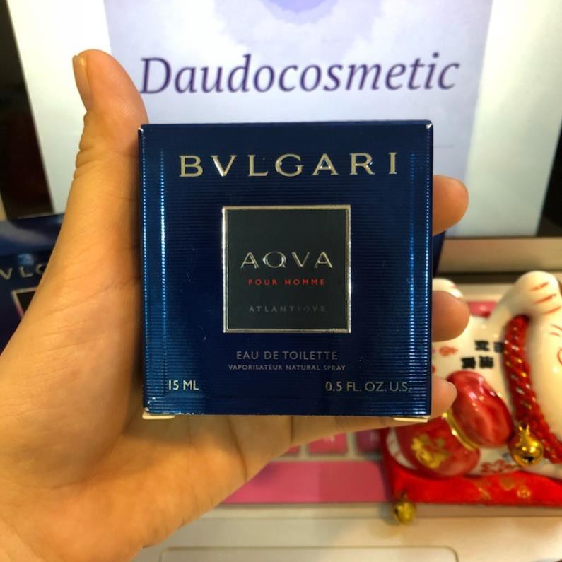 [mini nam] Nước hoa Bvlgari Aqva Pour Homme Atlantiqve EDT 15ml dạng xịt . Chính Hãng Cao Cấp