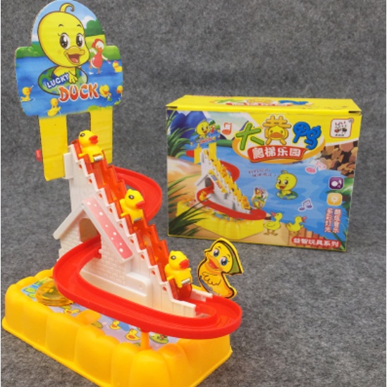 Heo peppa và vịt leo cầu thang có nhạc cho bé