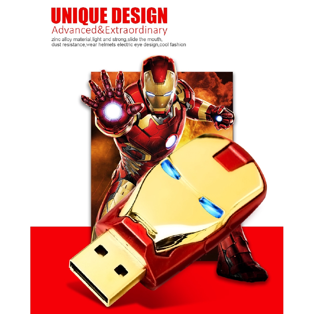 Usb Dung Lượng 128gb 64gb 32gb 16gb 8gb Hình Iron Man