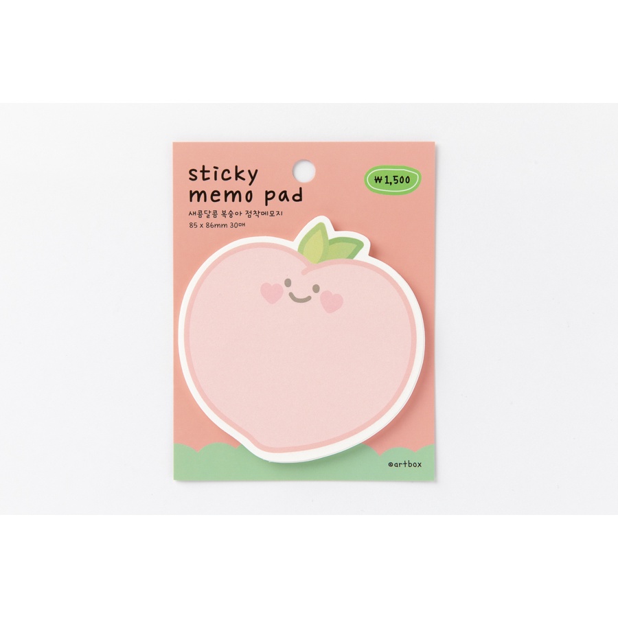 Giấy Dán Ghi Chú ARTBOX Hàn Quốc Hình Quả Đào Xinh Xắn
