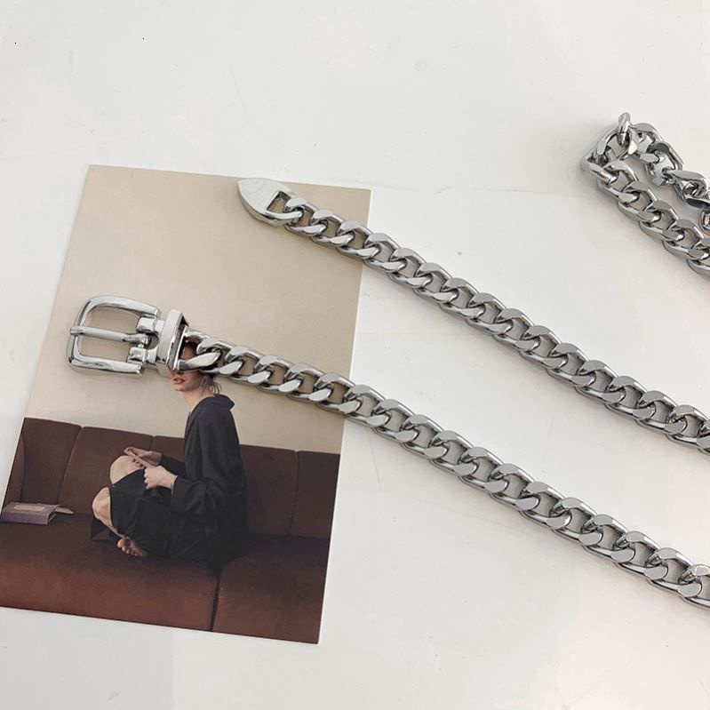 Thắt lưng dây xích kim loại phong cách hip hop thời trang