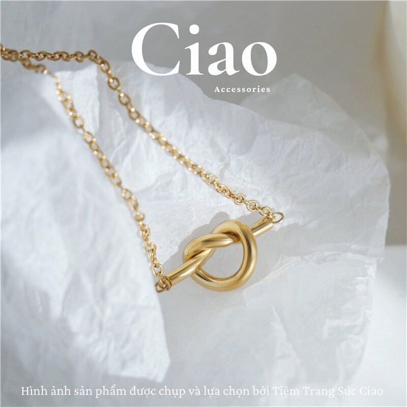 [TRENDY] Dây chuyền/ Vòng cổ titan không gỉ thiết kế hình xoắn đơn giản nhẹ nhàng Vivian Ciao