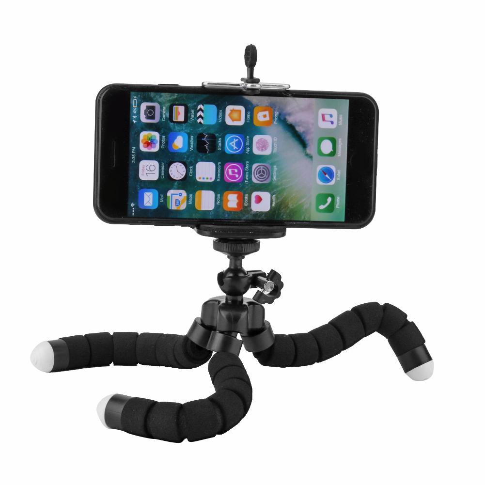 Chân máy ảnh tripod có kẹp giữ điện thoại đa năng