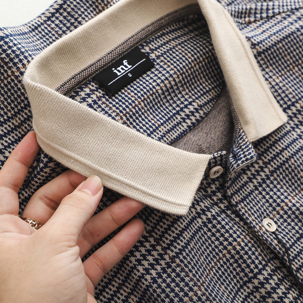 Áo Thun Polo Nam Có Cổ Kẻ Caro Tay Ngắn Vải Cotton Len Cao Cấp INF PL002618 SOMEHOW | BigBuy360 - bigbuy360.vn