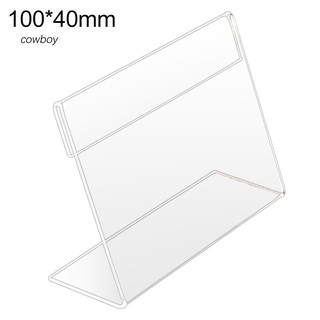 Cow _ Acrylic Clear Desktop Sign Label Display Holder Giá đỡ thẻ tên Giá đỡ thẻ giá đỡ
