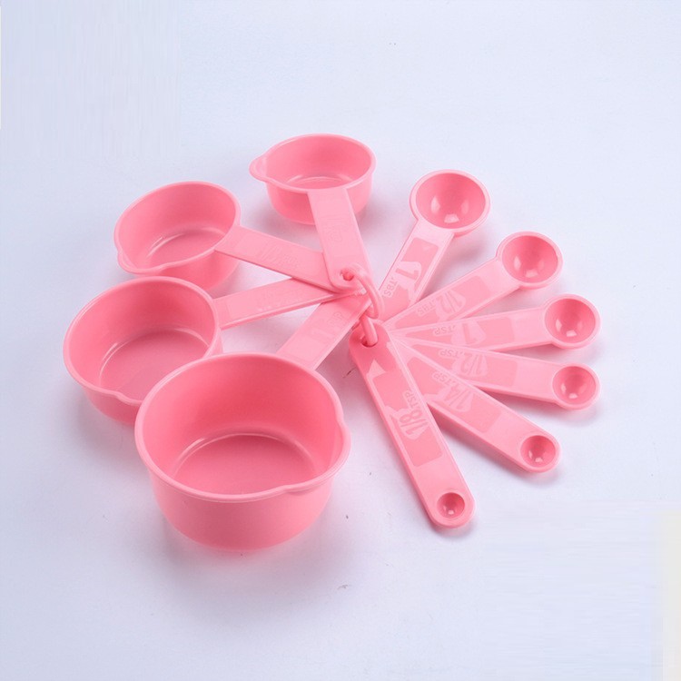 Bộ 10 cái, muỗng đong định lượng nhà bếp - màu hồng, màu trắng