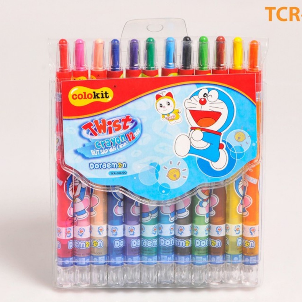 [Mã LIFEB04ALL giảm 10% tối đa 15K đơn 0Đ] Bút Sáp Vặn Cho Bé Tập Tô 12/18/24 Màu Colokit Thiên Long
