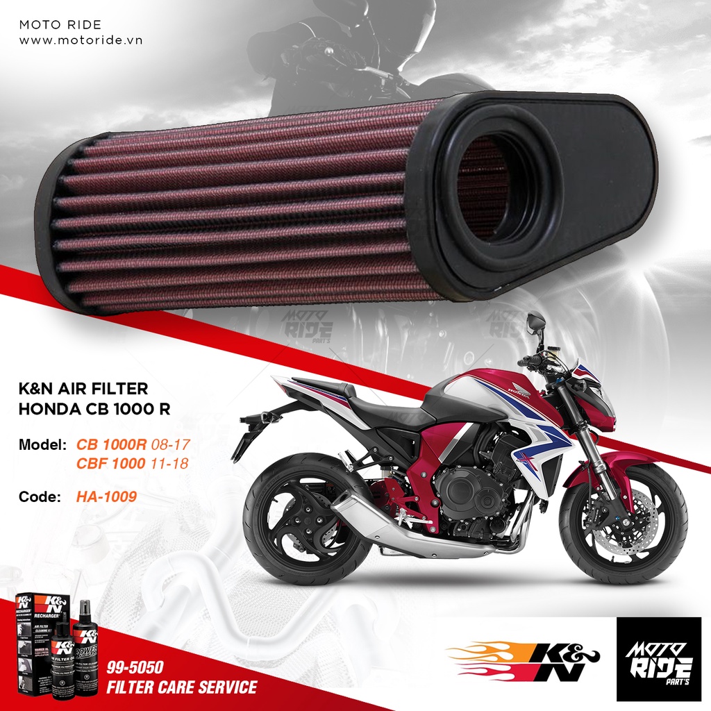 K&amp;N HA-1009 LỌC GIÓ ĐỘ CHO HONDA CB 1000R