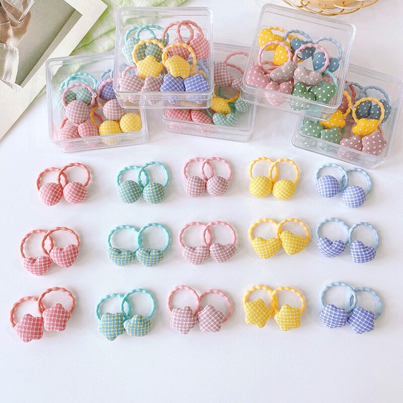 Set 10 Dây Cột Tóc Co Giãn Dễ Thương Cho Bé Gái
