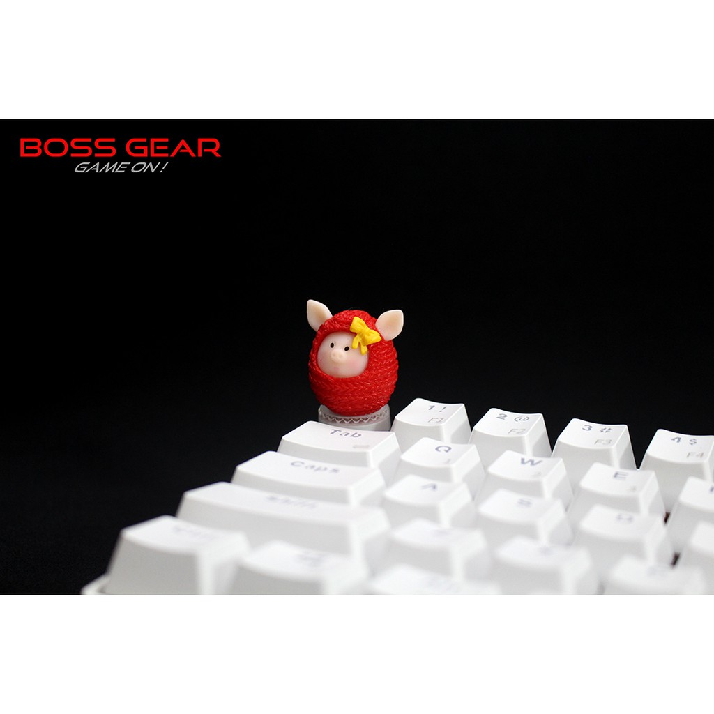 Keycap lẻ hình Heo con mặc áo len siêu dễ thương( Keycap Artisan )