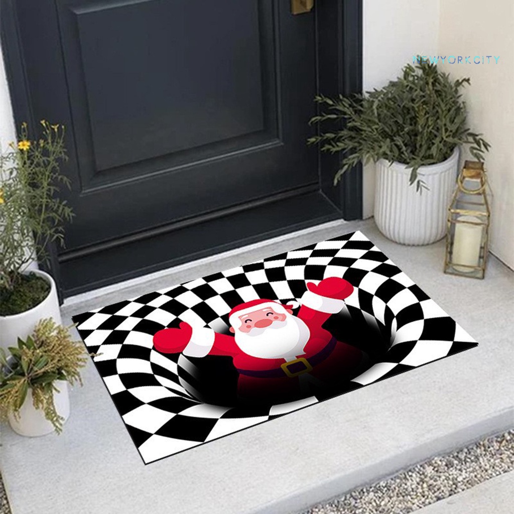 Thảm Lót Sàn Thấm Hút Nước Mạnh Họa Tiết Giáng Sinh Trang Trí Phòng Ngủ