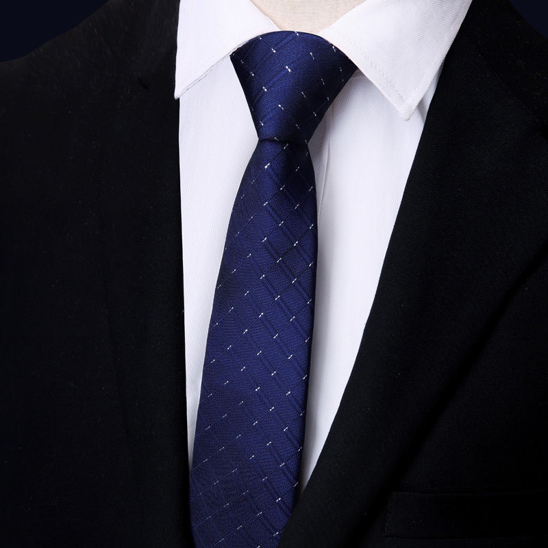 Cà Vạt Bản Nhỏ 6cm Màu Đen Trơn Phong Cách Hàn Quốc Thời Trang Cho Nam Nữ