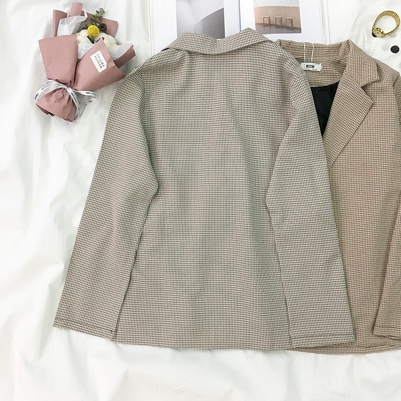 Áo blazer ulzzang kẻ nhỏ | BigBuy360 - bigbuy360.vn