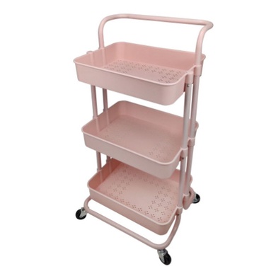 Kệ Bỉm Sữa Trắng 3 Tầng Loại Tốt Lắp Ráp Xe Đẩy Đồ Phòng Khách Phòng Bếp Chắc Chắn Loại 1