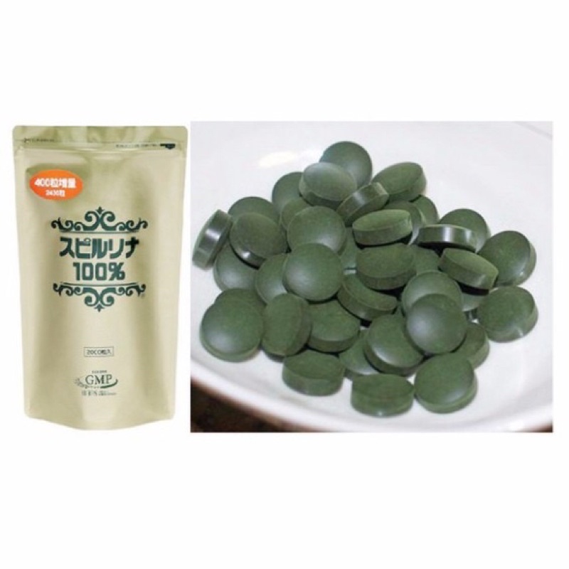 Tảo vàng 2400v - dạng túi (35/th) VIÊN Spirulina giúp tăng cường sức đề kháng, hỗ trợ miễn dịch.