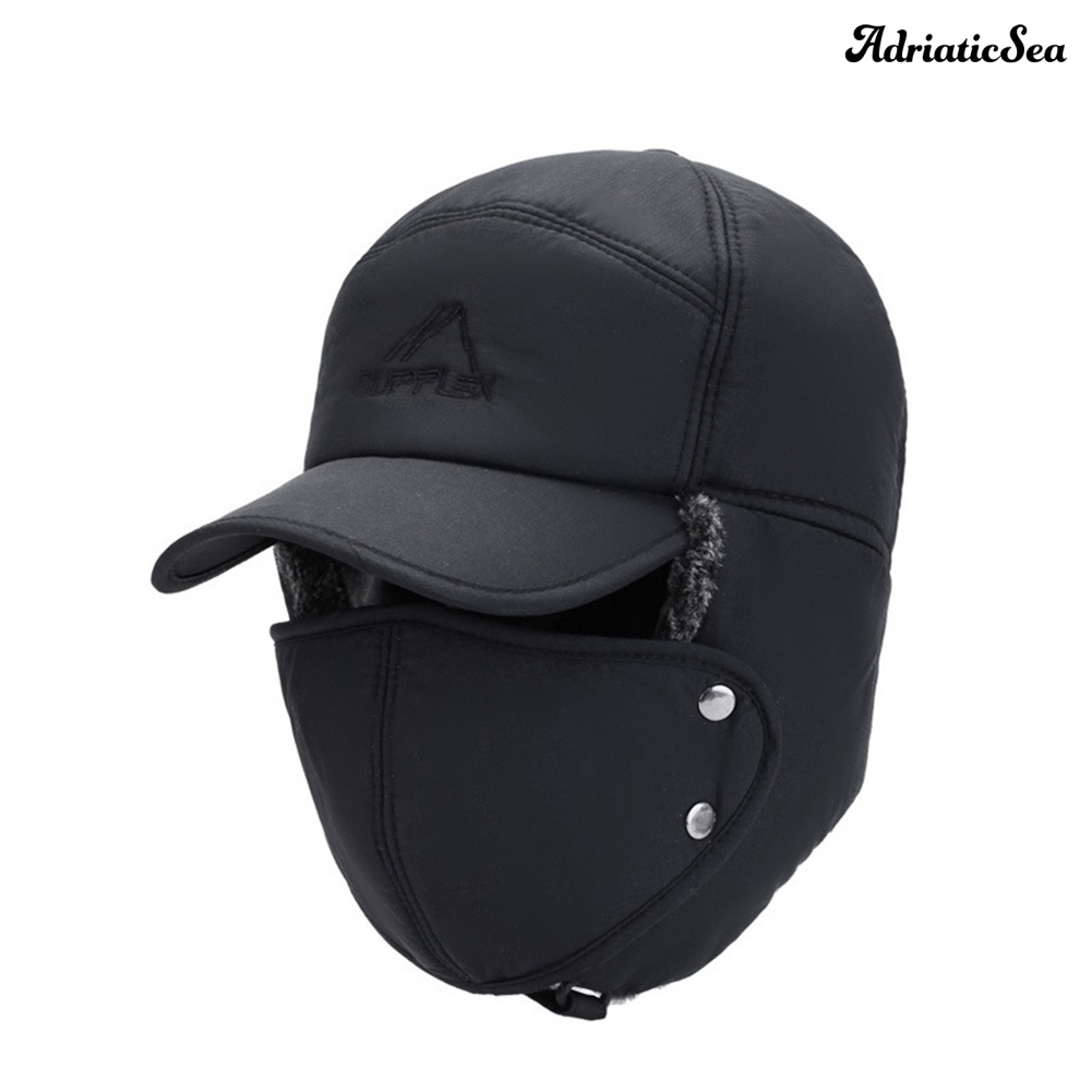 Adriaticsea Mũ Lưỡi Trai Có Mặt Nạ Che Phủ Toàn Diện Chống Gió Giữ Ấm Mùa Đông Thời Trang Cho Nam